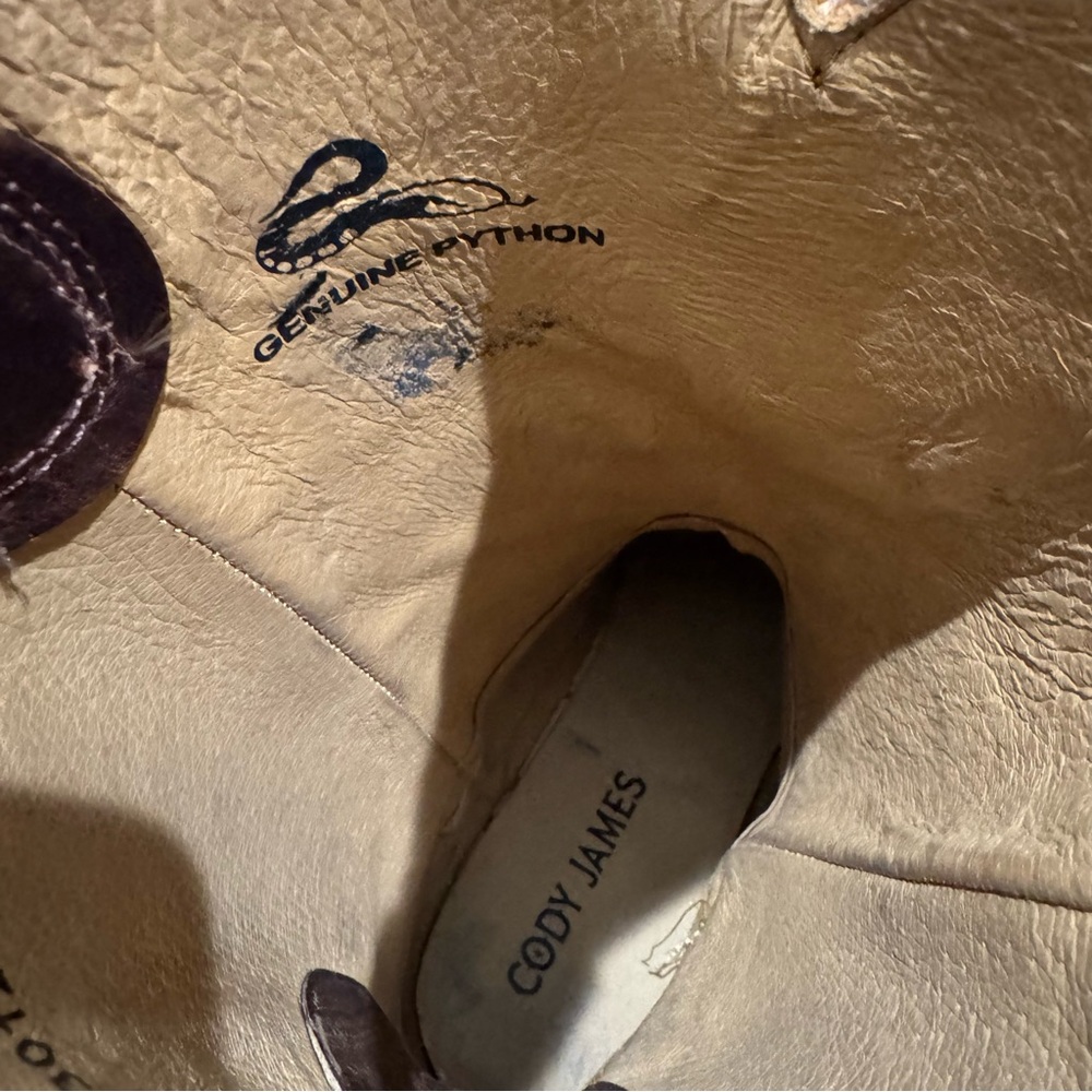 Cody James Exotic Python Round Toe Western Cowboy… - image 12